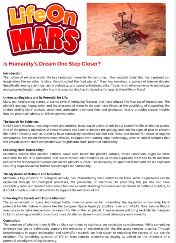 ACRE ON MARS